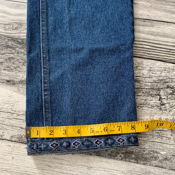 Vintage Northern Reflections High Rise Tapered Embroidered Ankle Mom Jeans - Picture 15 of 16